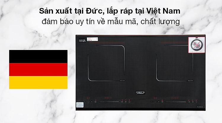 Bếp từ đôi lắp âm Chef's EH-DIH320 - Bếp từ đôi Chef's sản xuất tại Đức