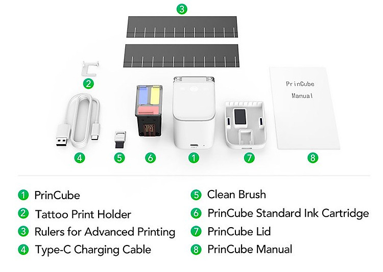 Máy in màu mini cầm tay di động nhỏ nhất thế giới PrinCube