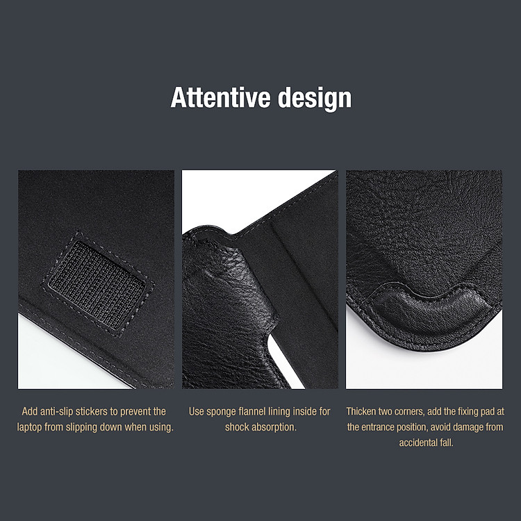 Bao da, Túi đựng Nillkin Versatile Laptop Sleeve Water Ripple 14inch 16inch dành cho Macbook Air / Macbook Pro 13 / Surface Laptop / Laptop 13.3inch / Macbook Pro 16 / Laptop 16inch / Laptop Asus / Dell XPS  - Hàng Nhập Khẩu