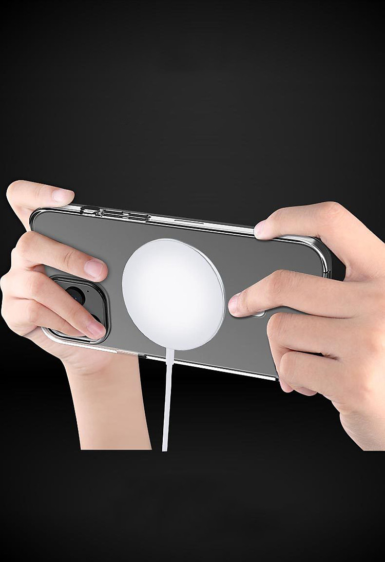 Ốp Lưng Hybrid Clear Case Trong Suốt Hỗ Trợ Sạc Từ Tính dành cho các dòng iPhone- Hàng Chính Hãng