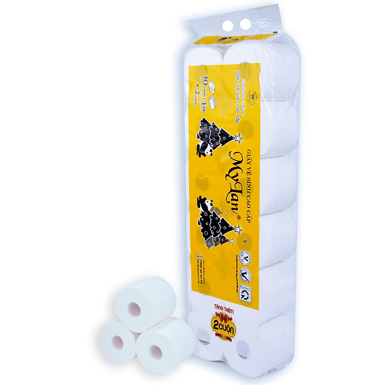 Giấy vệ sinh cao cấp Gấu thông My Lan 4 lớp