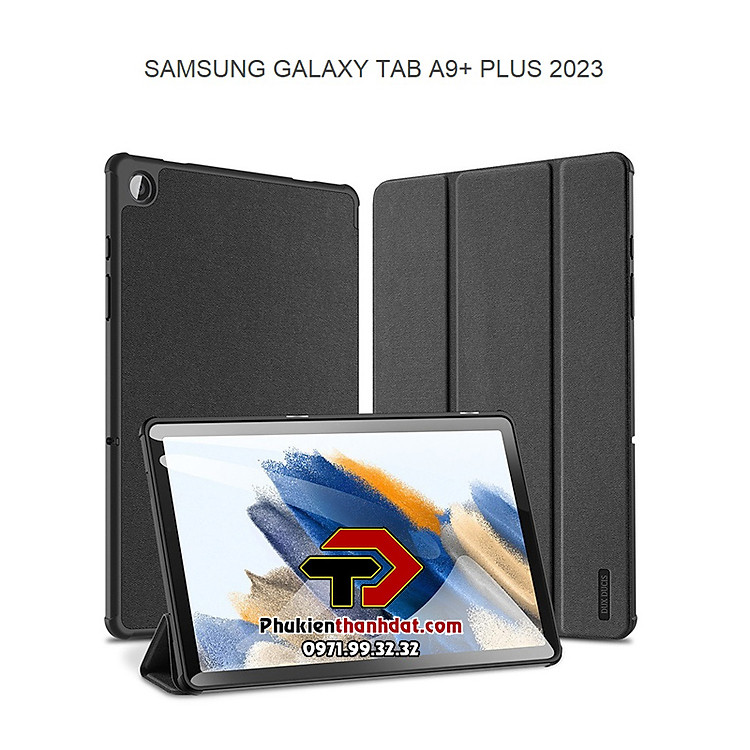 Bao da SamSung Galaxy Tab A9+ Plus 2023 chính hãng Dux Ducis Domo viền mềm chống sốc