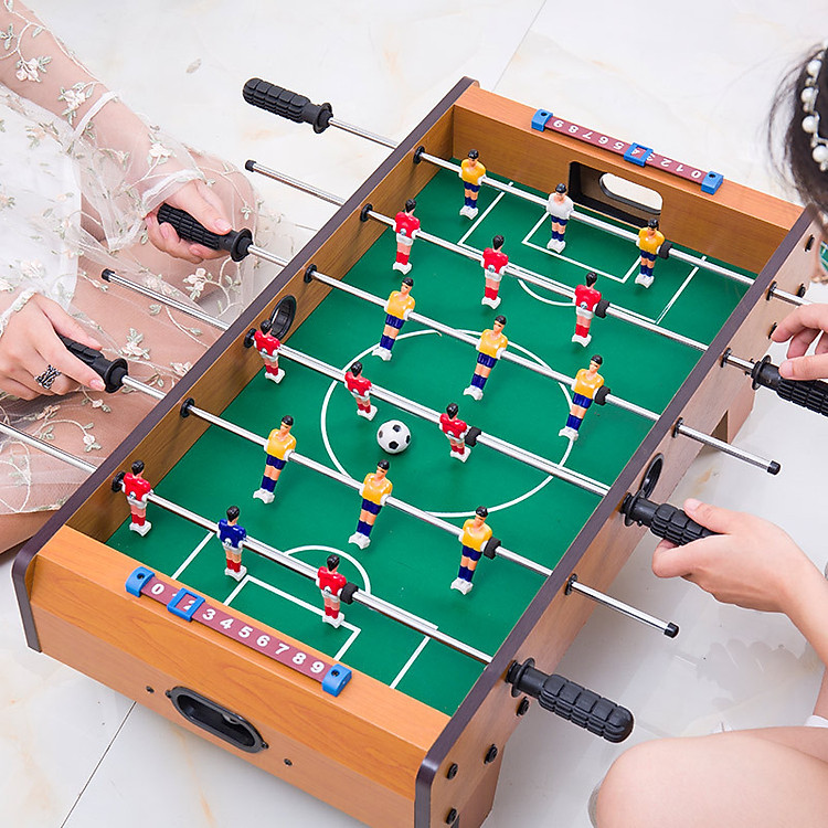 bàn bi lắc mini 6 tay cầm, dài 50cm nặng 1.8kg chống trượt trò chơi bàn đá banh bàn foosball table + tặng bóng bi lắc 36mm dự phòng cho bạn thoải mái ghi bàn - giao màu ngẫu nhiên 3