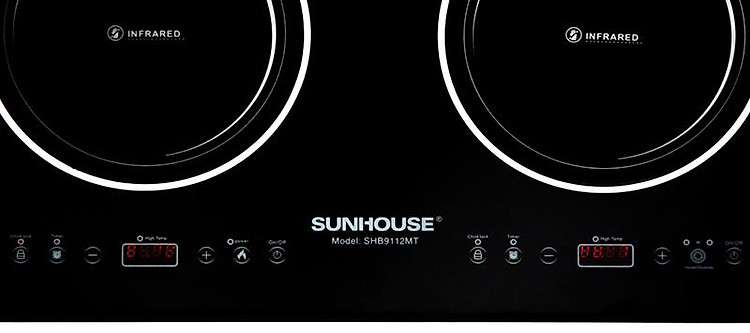 Điều khiển cảm ứng - Bếp hồng ngoại đôi Sunhouse SHB9112MT