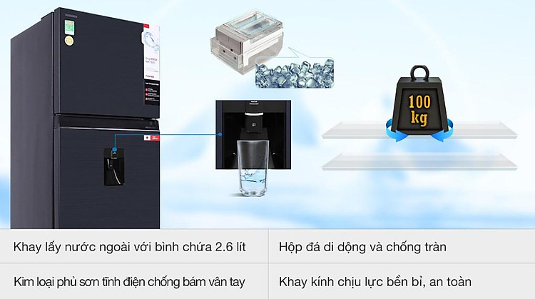 Tủ lạnh Toshiba Inverter 407 lít GR-RT535WE-PMV(06)-MG - Tiện ích lấy nước bên ngoài Tủ lạnh Toshiba Inverter 407 lít GR-RT535WE-PMV(06)-MG - Tiện ích lấy nước bên ngoài
