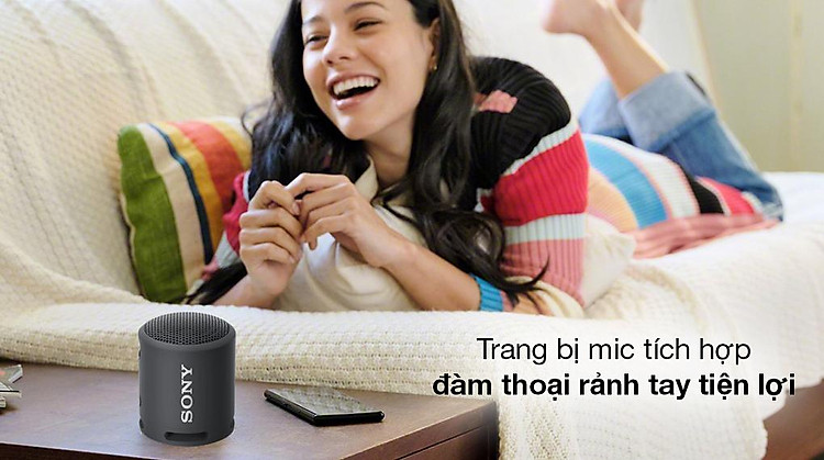 Loa Bluetooth Sony SRS-XB13 - Có mic tích hợp trên loa giúp bạn gọi điện rảnh tay tiện lợi