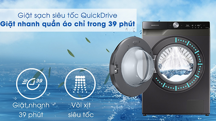 Máy giặt sấy Samsung 11kg WD11T734DBX/SV - giặt nhanh