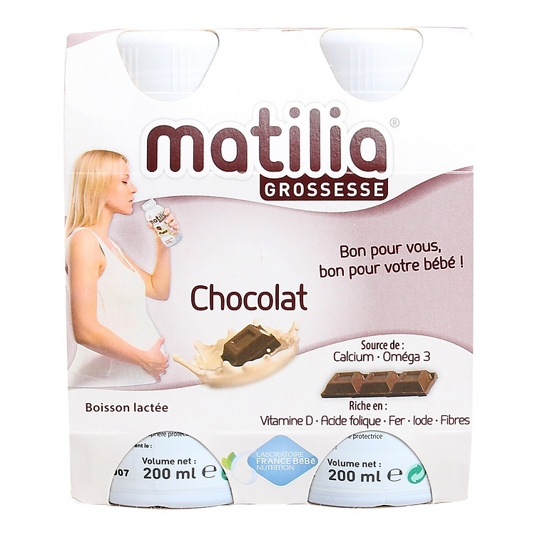 Sữa Bầu Matilia Vị Socola (Lốc 4 Hộp) thành phần an toàn, bổ dưỡng