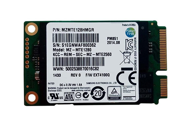 SSD Samsung PM851 128gb mSATA