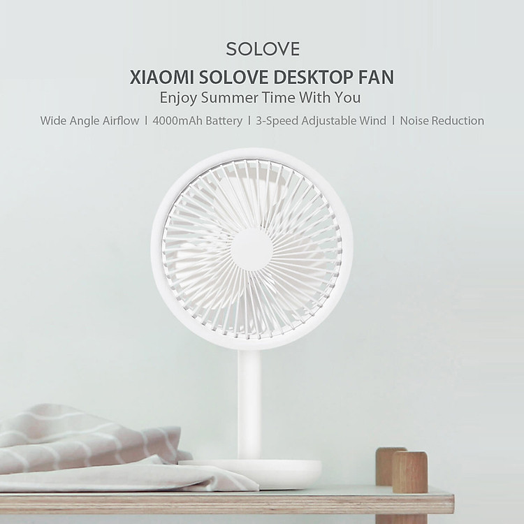 xiaomi SOLOVE Quạt để bàn F5 Đầu Lắc Tốc độ gió có thể điều chỉnh-Hàng chính hãng