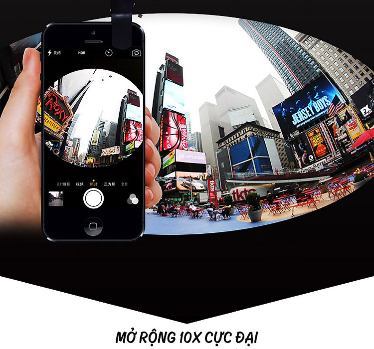 Bộ kính lens cho điện thoại góc rộng, fisheye, macro 3 trong 1 Aturos Universal Clip Lens