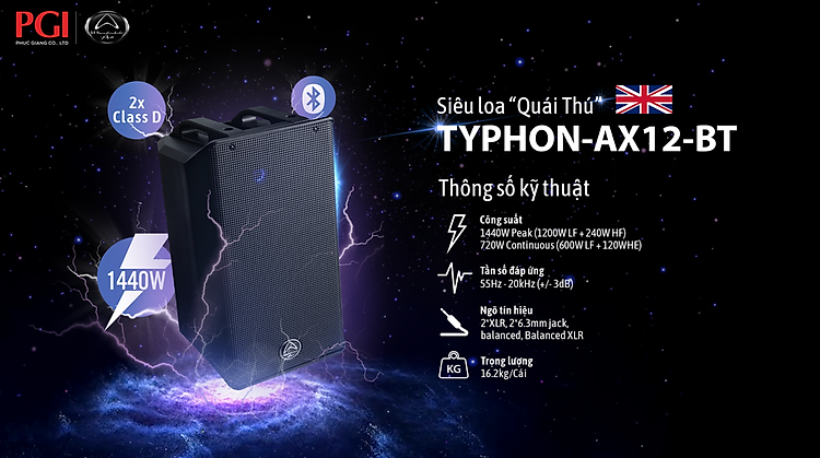 Siêu loa “quái thú” Wharfedale Typhon-AX12-BT chào sân với ưu đãi khủng ảnh 1