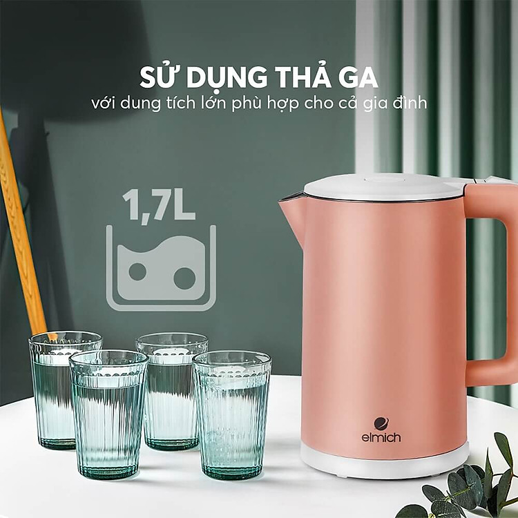Ấm đun nước siêu tốc Elmich 1,7L KEE 1774 P
