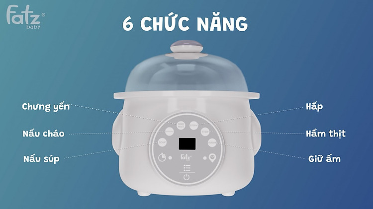 Nồi hầm cách thuỷ 2 tầng thông minh Fatzbaby 1.0L - STEW 2 - FB9110ZT 2