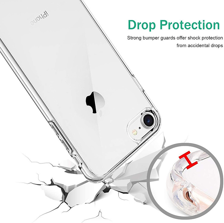Ốp lưng dẻo silicon cho iPhone SE 2020 / iPhone 7 / iPhone 8 hiệu HOTCASE Ultra Thin (siêu mỏng 0.6mm, chống trầy, chống bụi) - Hàng nhập khẩu
