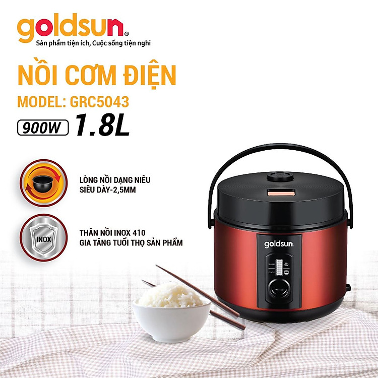 Nồi cơm điện lòng niêu Goldsun GRC5043