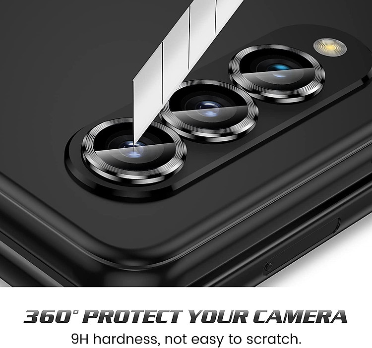 Bộ miếng dán kính cường lực bảo vệ Camera cho Samsung Galaxy Z Fold 4 hiệu Kuzoom Protective Lens