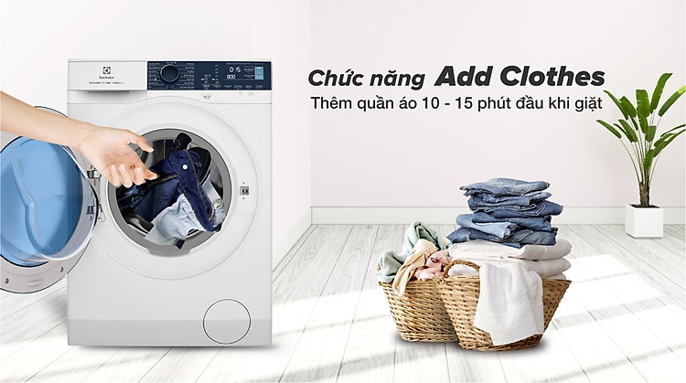 Tính năng thêm đồ Add Clothes khi đang giặt tiện lợi - Máy giặt sấy Electrolux Inverter 10 kg EWW1024P5WB