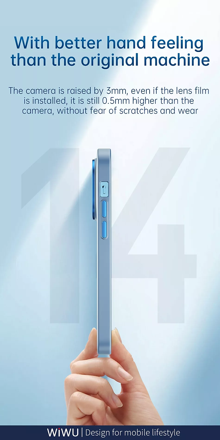 Ốp lưng chống sốc cho iPhone 14 Pro (6.1 inch) hỗ trợ sạc Magsafe hiệu WIWU PC Ultra-thin Frosted Magnetic Case