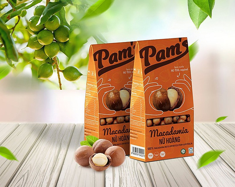 combo 2 maccadamia nữ hoàng nhập khẩu úc pam s(250g) - tách tay, sấy chín thơm ngon 2