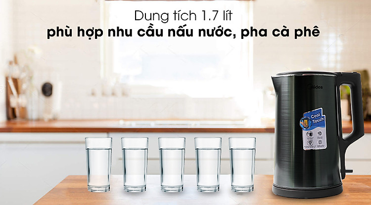 Dung tích - Bình đun siêu tốc Midea MK-317DC