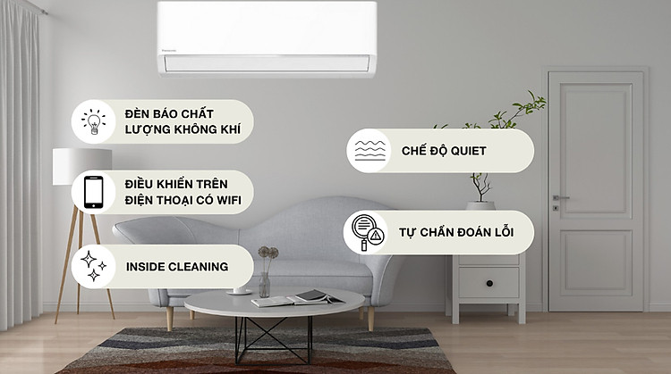 Tiện ích - Máy lạnh Panasonic Inverter 1 HP CU/CS-XU9BKH-8 Máy lạnh Panasonic Inverter 1 HP CU/CS-XU9BKH-8 - Tiện ích