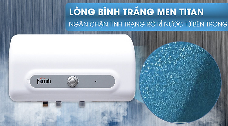 Bình chứa tráng men Titanium - Bình nước nóng Ferroli VERDI 20L AE 20 Lít