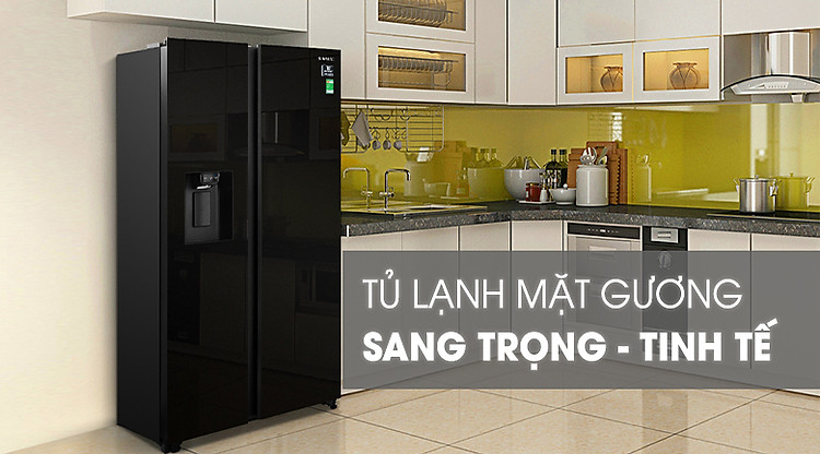 Thiết kế sang trọng và tinh tế - Tủ lạnh Samsung Inverter 617 lít RS64R53012C/SV