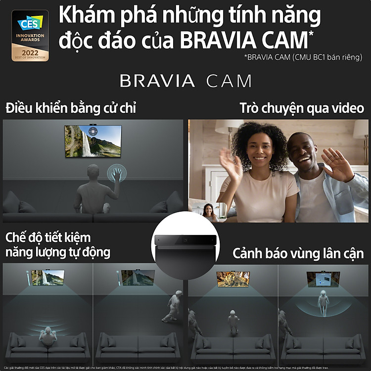 Bravia Cam - Google Tivi Sony 4K 75 inch XR-75X90L