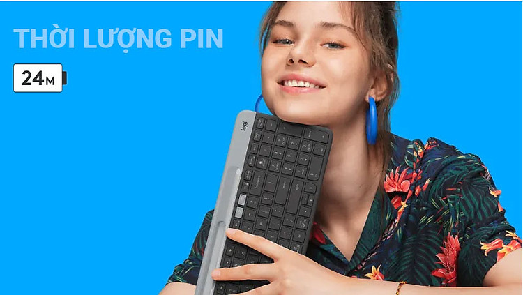 thời lượng pin của bàn phím Logitech K580