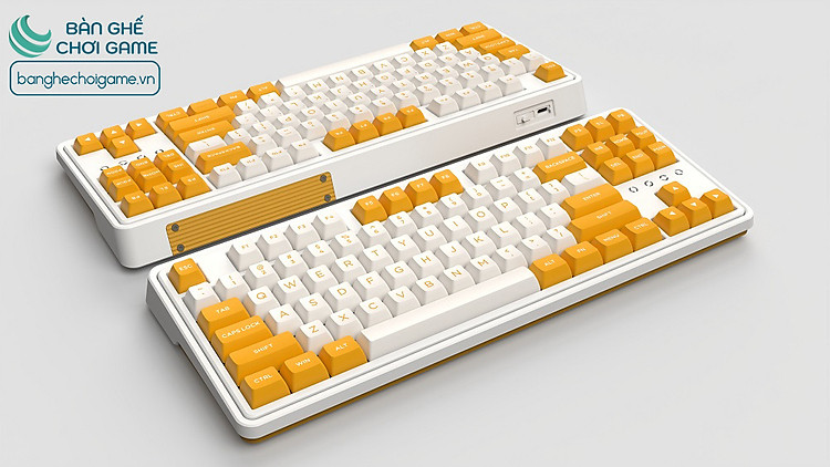 Bàn phím cơ không dây FL-Esports CMK87 Yellow White Kailh Box Switch