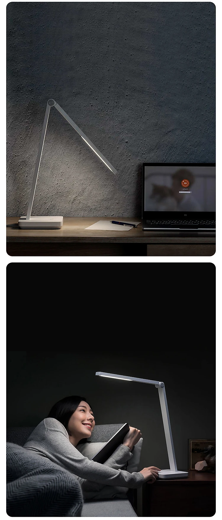 Original XIAOMI Mijia Table Lamp Lite Intelligent LED Desk Lamp Eye Protection 4000K 500 Lumens Dimming Table Light