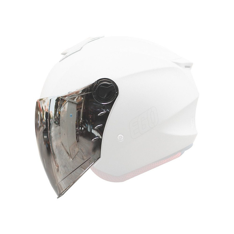 Kính thay thế mũ bảo hiểm 3/4 EGO E3 - Iridium Silver Tráng Gương Bạc