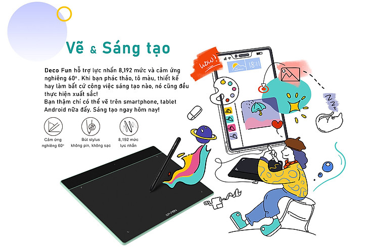 Bảng vẽ điện tử XP-Pen Deco Fun S