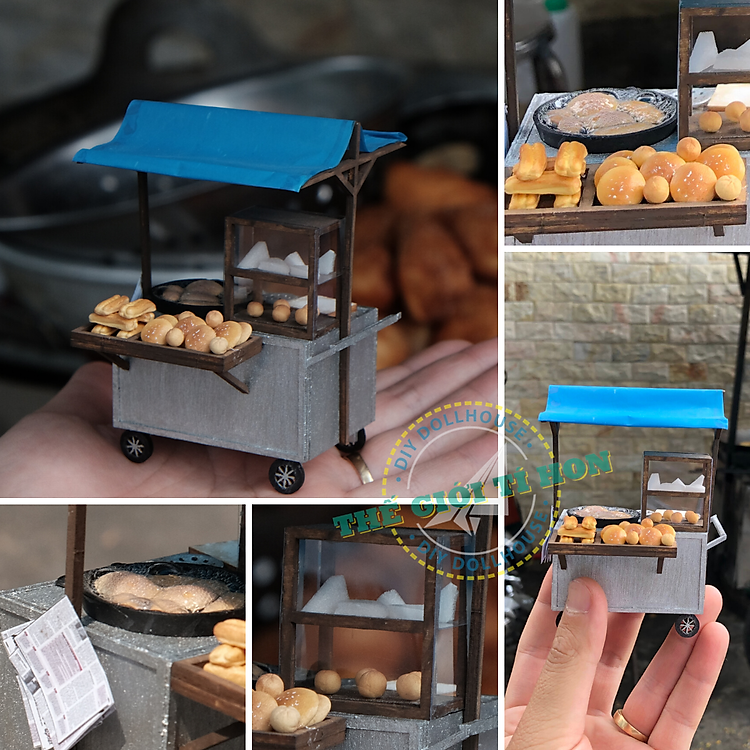 mô hình sài gòn xưa xe bán bánh tiêu tí hon HR07 (7)