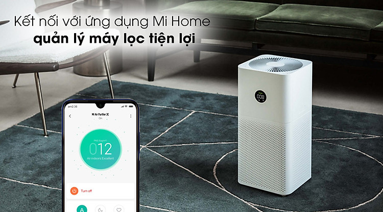 Máy lọc không khí Xiaomi Mi Purifier 3C - Kết nối với ứng dụng Mi Home