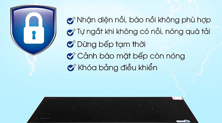 An toàn, tiện lợi - Bếp điện từ đôi Malloca MH-02I N