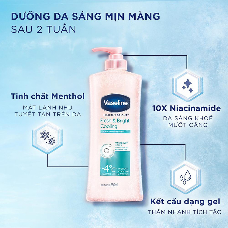 Vaseline Fresh & Bright Cooling Body Lotion