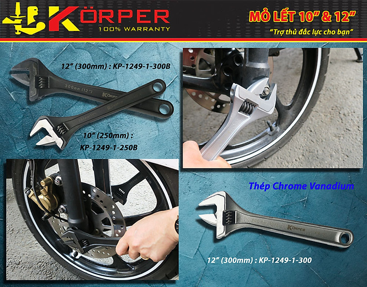 Mỏ Lết Korper KP-1249-1-250B 2