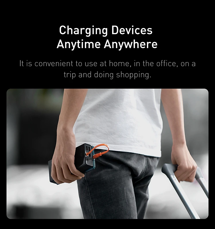 Baseus 65W 74Wh 20000mAh Power Bank External Battery Power Supply With USB-C PD QC4.0+ QC3.0 USB-A * 2 Support PPS AFC FCP SCP Fast Charging For iPhone 12 Pro Max for Samsung Galaxy S21 Note S20 ultra Huawei Mate40 P50 OnePlus 9 Pro