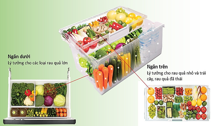 Tủ lạnh Hitachi 657 lít R-G620GV (XK) ngăn rau quả thông minh