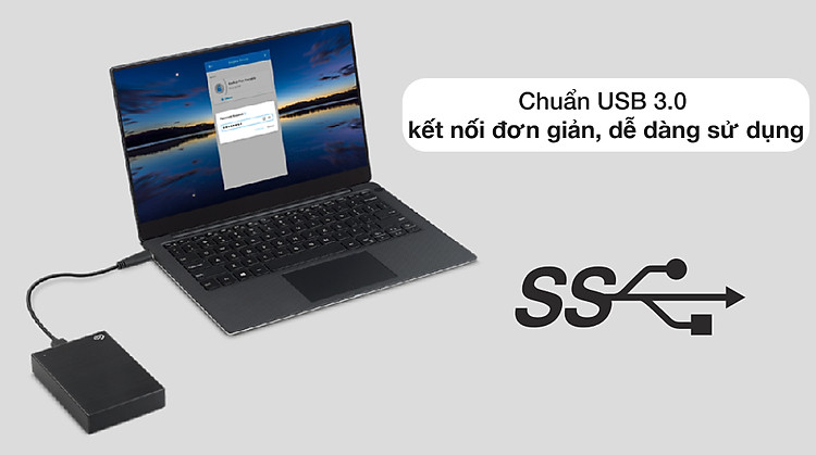 Chuẩn kết nối USB 3.0 - Ổ cứng di động HDD 1 TB Seagate One Touch STKY1000400 Đen