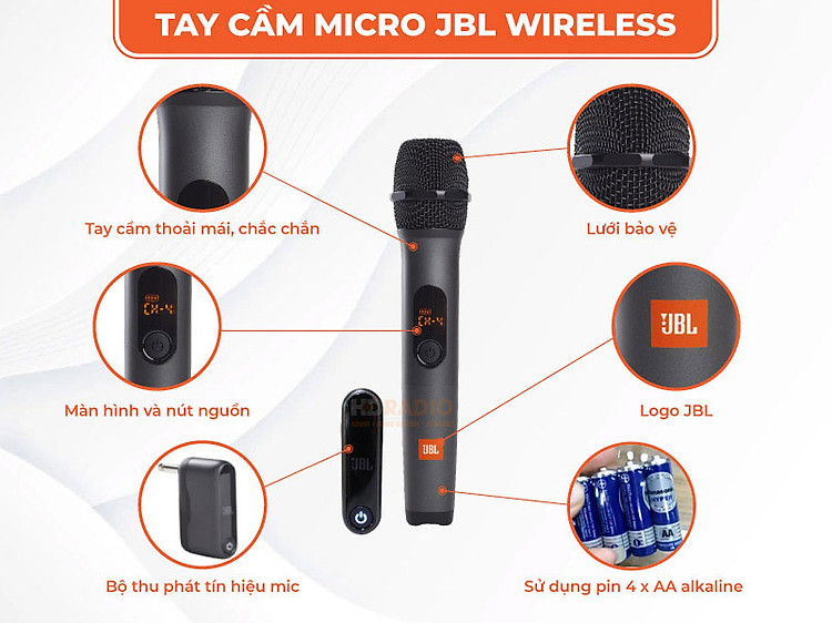 Micro Không Dây JBL Wireless Mini Nhỏ Hát Cực Hay