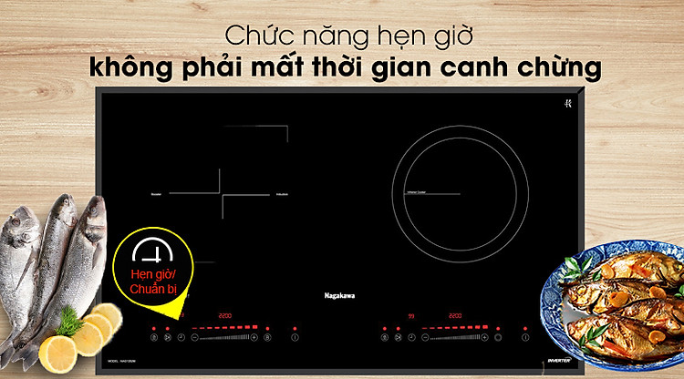 Bếp từ hồng ngoại Nagakawa NAG1252M có chế độ hẹn giờ tiện dụng