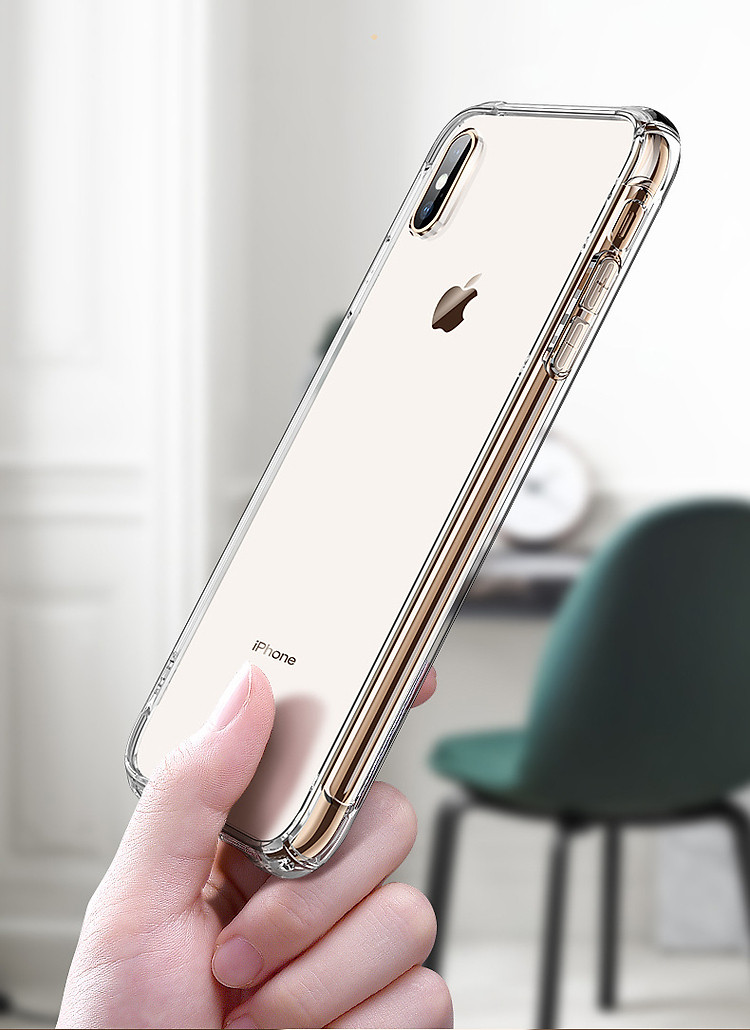 Ốp Hybrid Viền TPU Mặt Kính Cường Lực Leeu Design dành cho iPhone Xs Max _ Hàng Nhập Khẩu