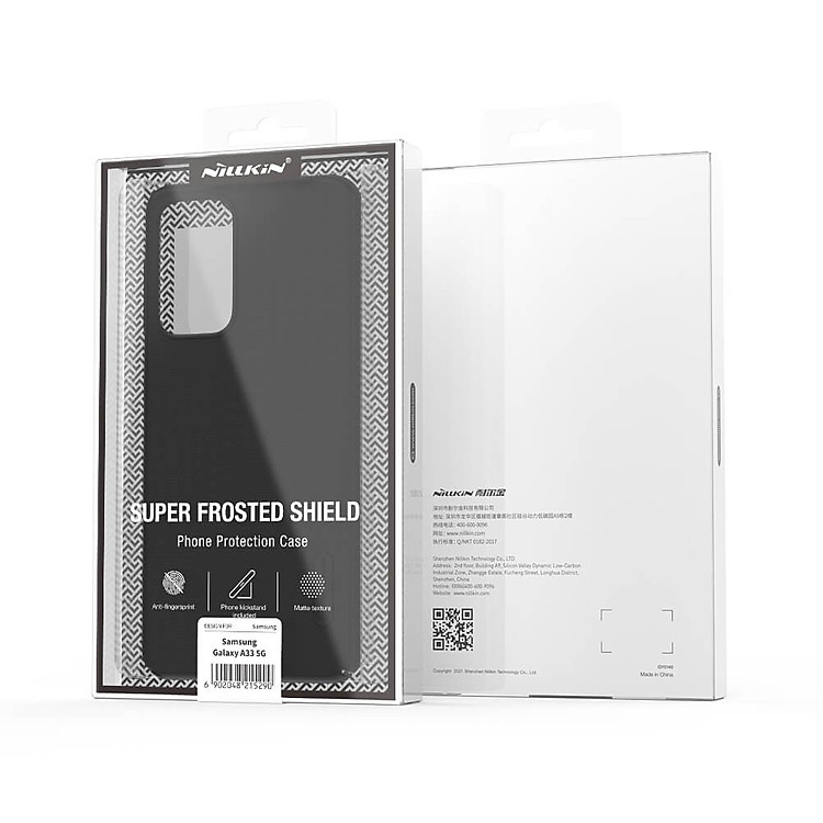 Ốp lưng sần chống sốc cho Samsung Galaxy A33 5G mặt lưng nhám hiệu Nillkin Super Frosted Shield