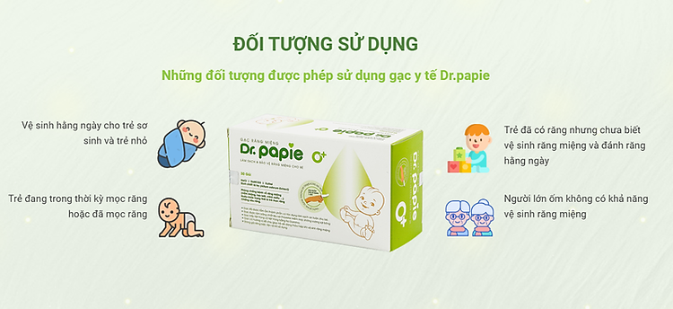 2 hộp gạc rơ lưỡi, vệ sinh răng miệng cho bé dr papie 3