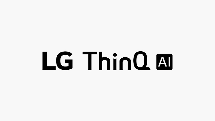 Logo LG ThinQ AI, logo Trợ lý Google và logo Amazon Alexa được bố trí theo chiều dọc trên nền trắng.