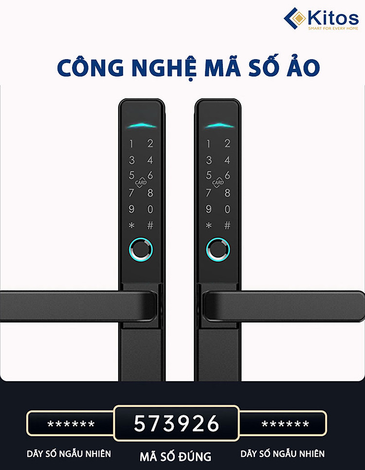 khóa thông minh cửa nhôm mở qua app kitos kt-al38 plus 5