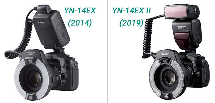 So sánh Yongnuo Macro Flash YN14EX I và II